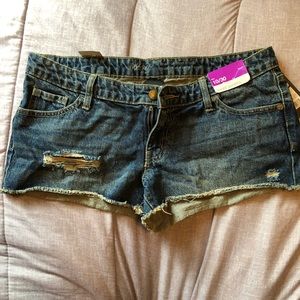 Low-Rise Denim Shorts